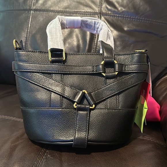 Bruceglen mini harness tote bag in black - NWT Retail $395 - Picture 4 of 15
